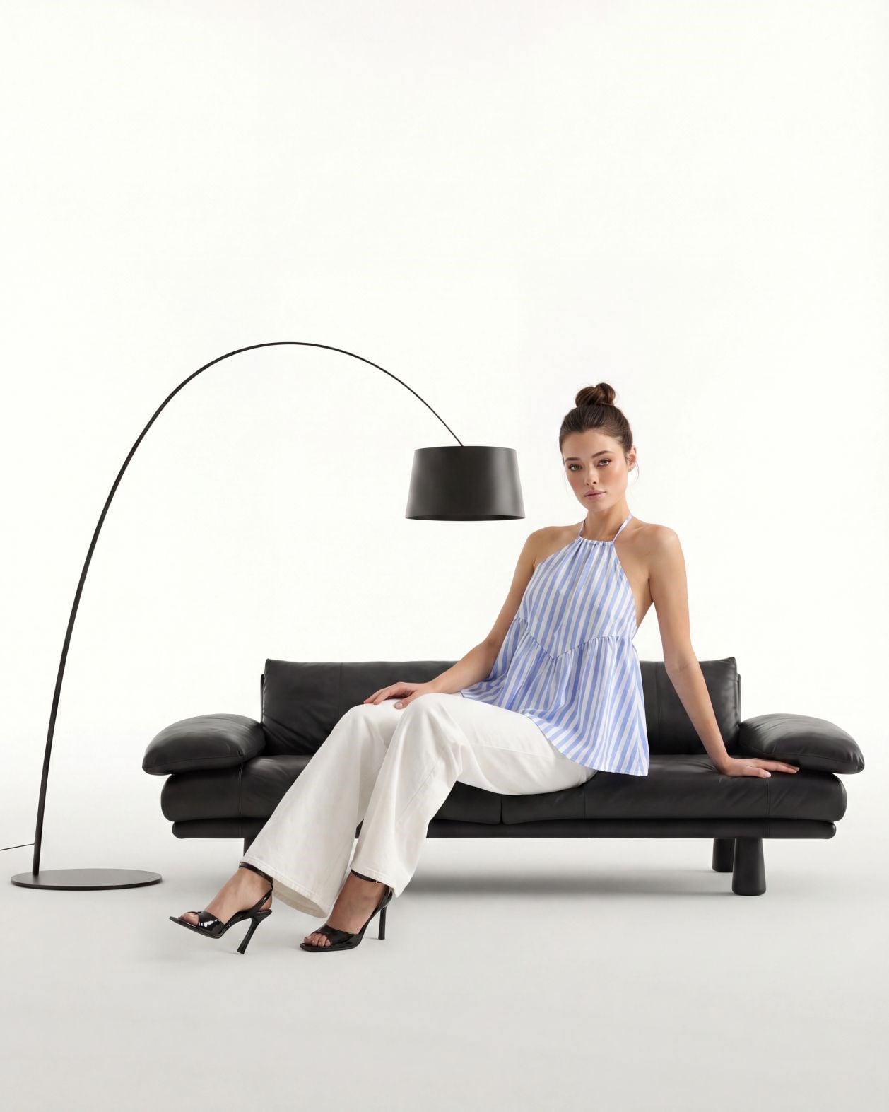 7139 BLUZ-NEW YORK ÇİZGİLİ