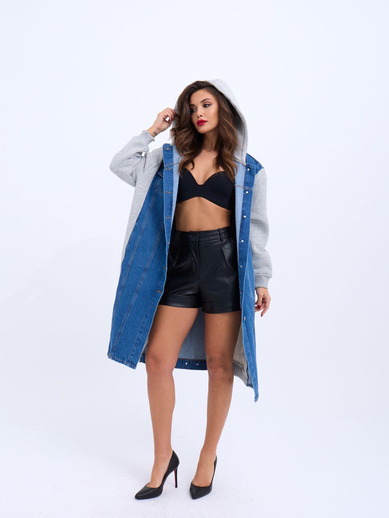 7188 UZUN KOT CEKET-GRİ