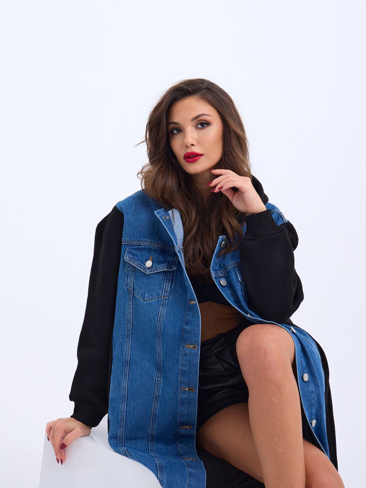 7188 UZUN KOT CEKET-SİYAH