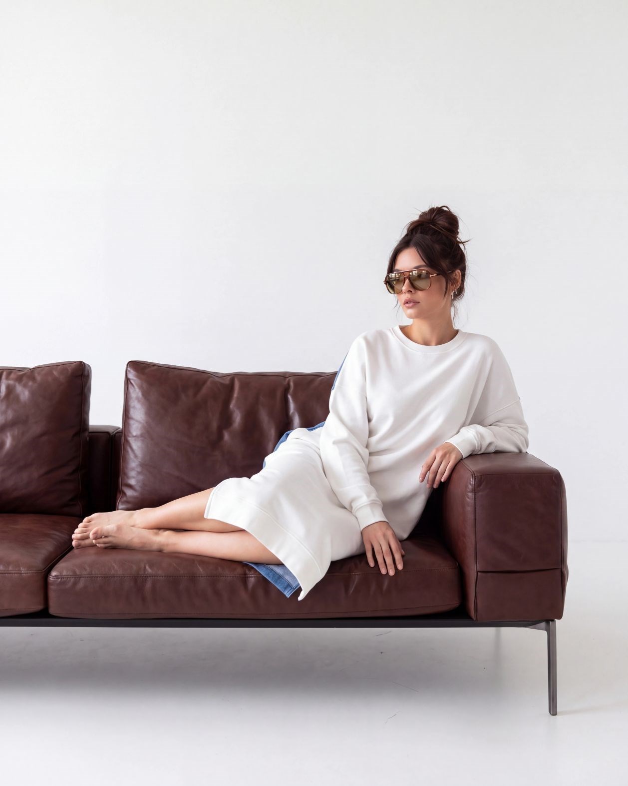 7194 UZUN SWEAT-EKRU
