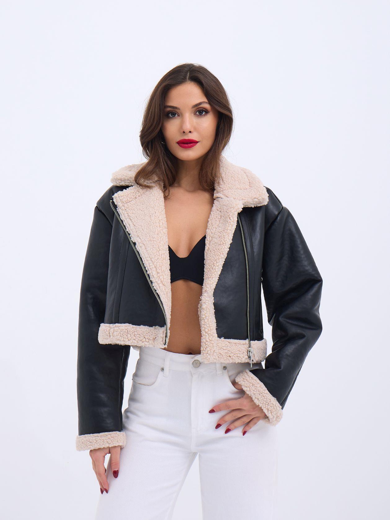 7232 DERİ CEKET-SİYAH