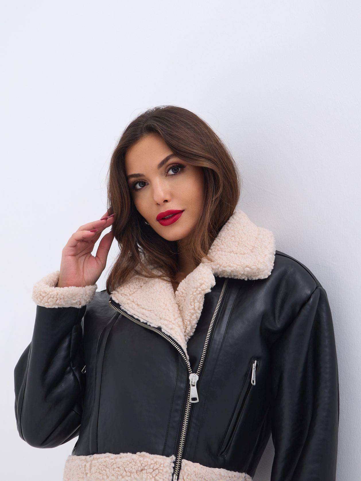 7232 DERİ CEKET-SİYAH