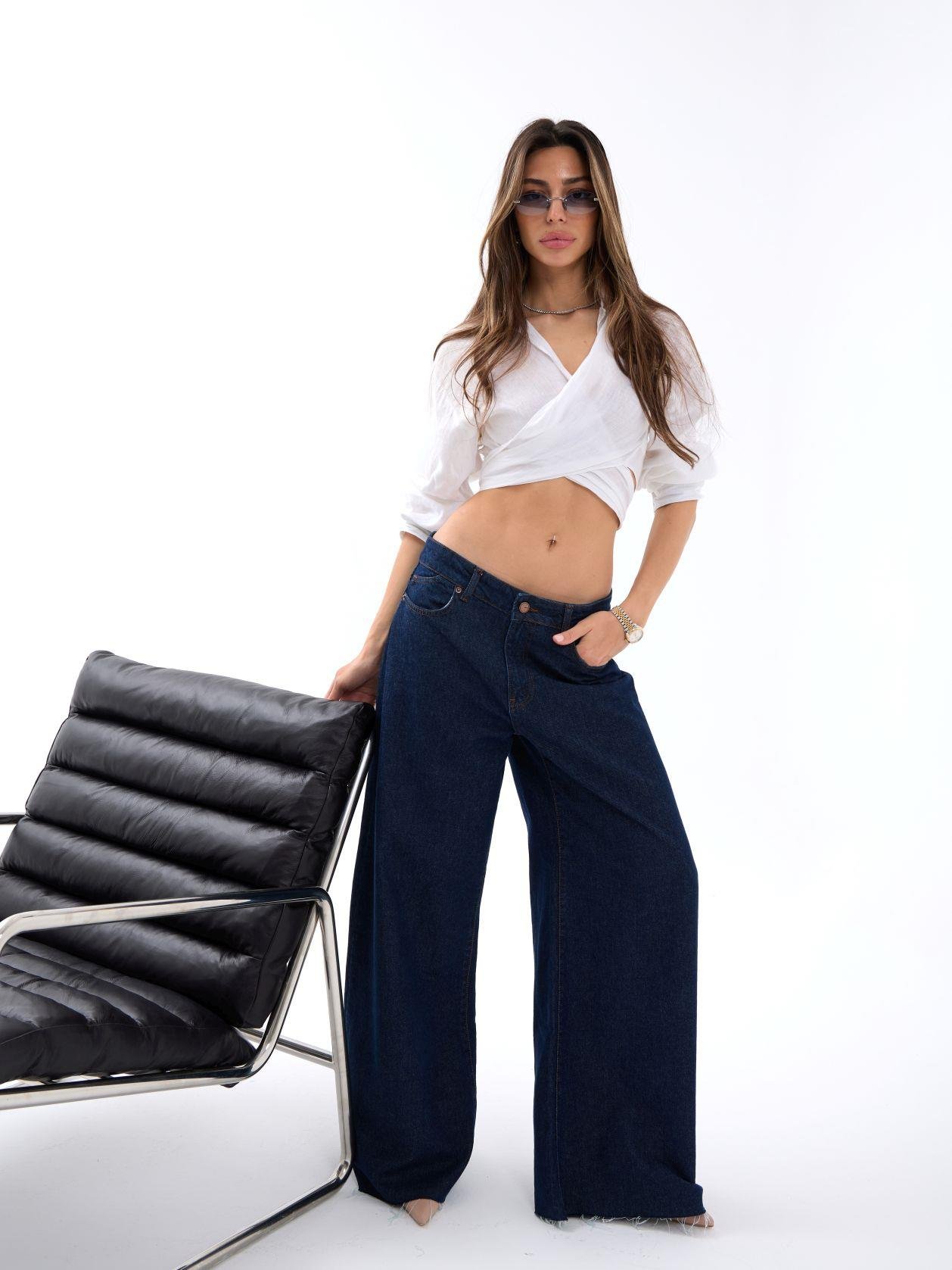 7350 KOT PANTOLON-MAVİ