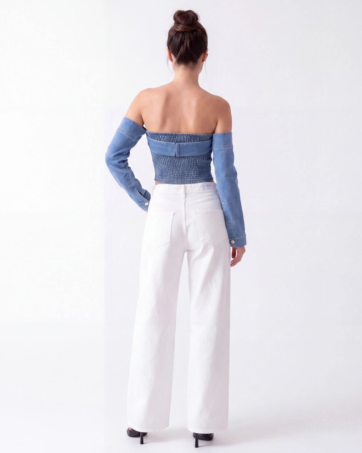 7358 KOT BLUZ-MAVİ