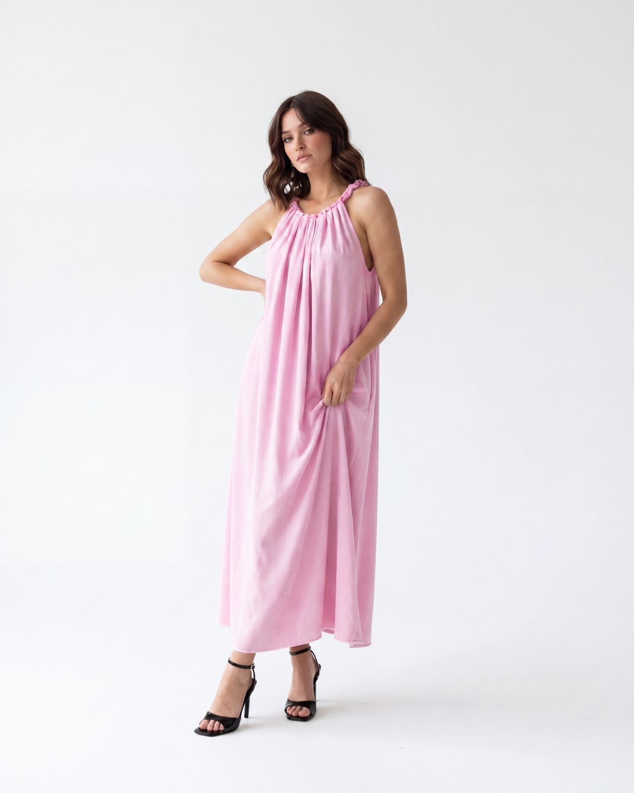7387 ELBİSE-PEMBE