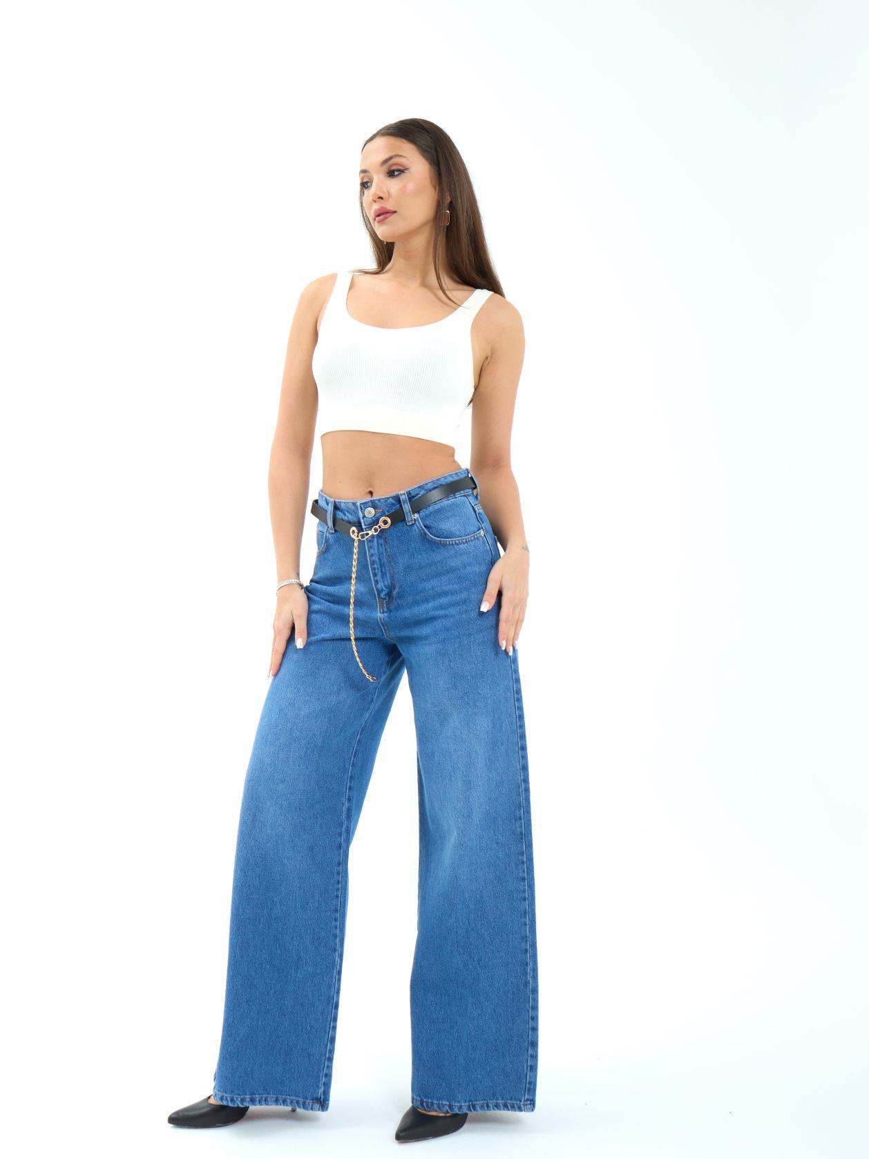 7398 KOT PANTOLON-MAVİ