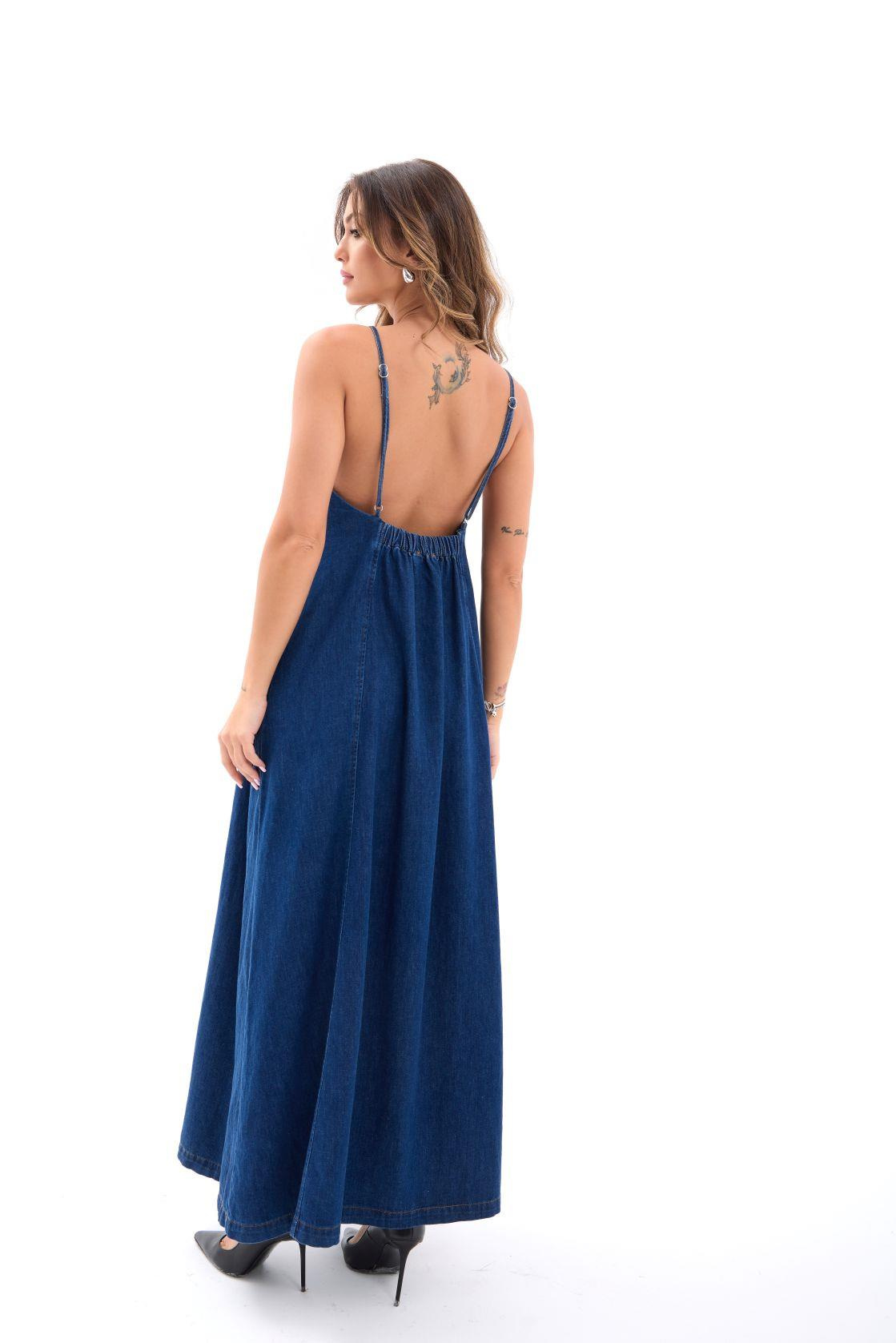 7432 KOT ELBİSE-MAVİ