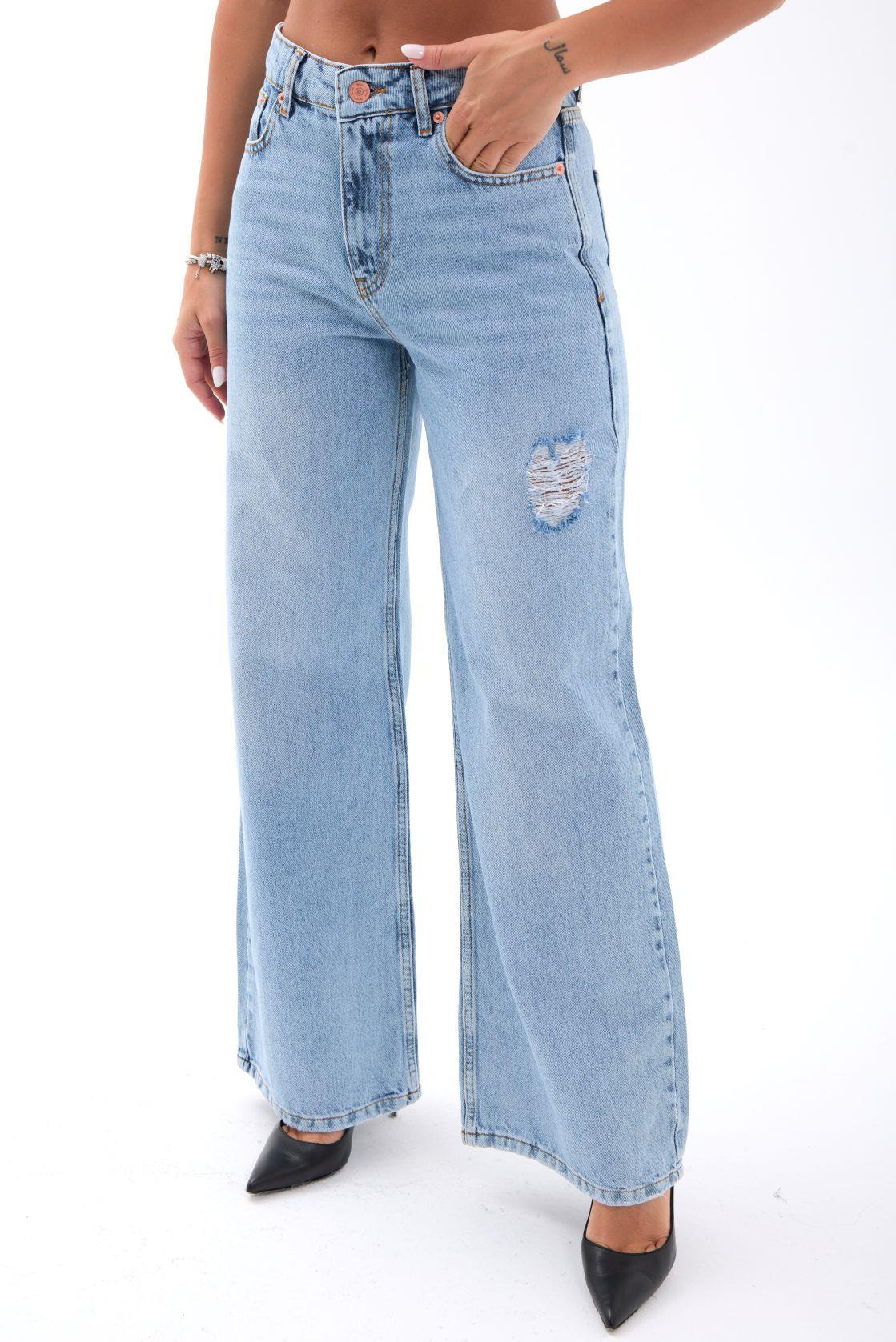 7442 KOT PANTOLON-AÇIK MAVİ