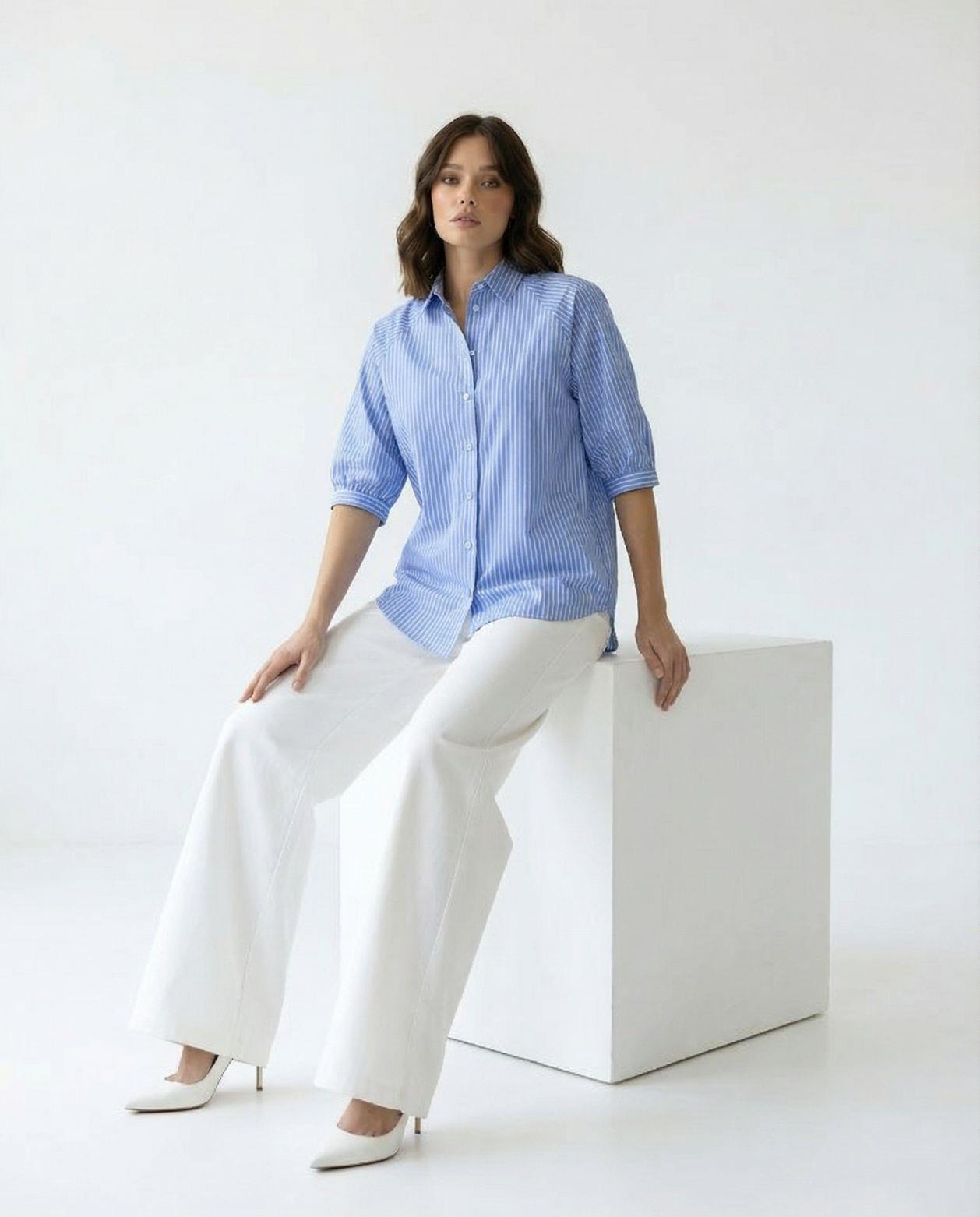 7452 GÖMLEK-AREZZO ÇİZGİLİ