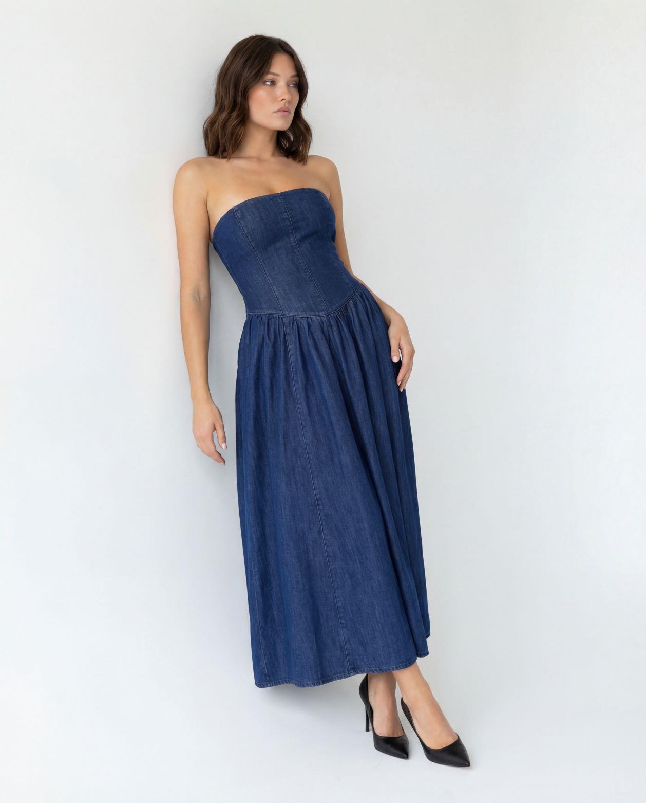 7455 KOT ELBİSE-BLUE