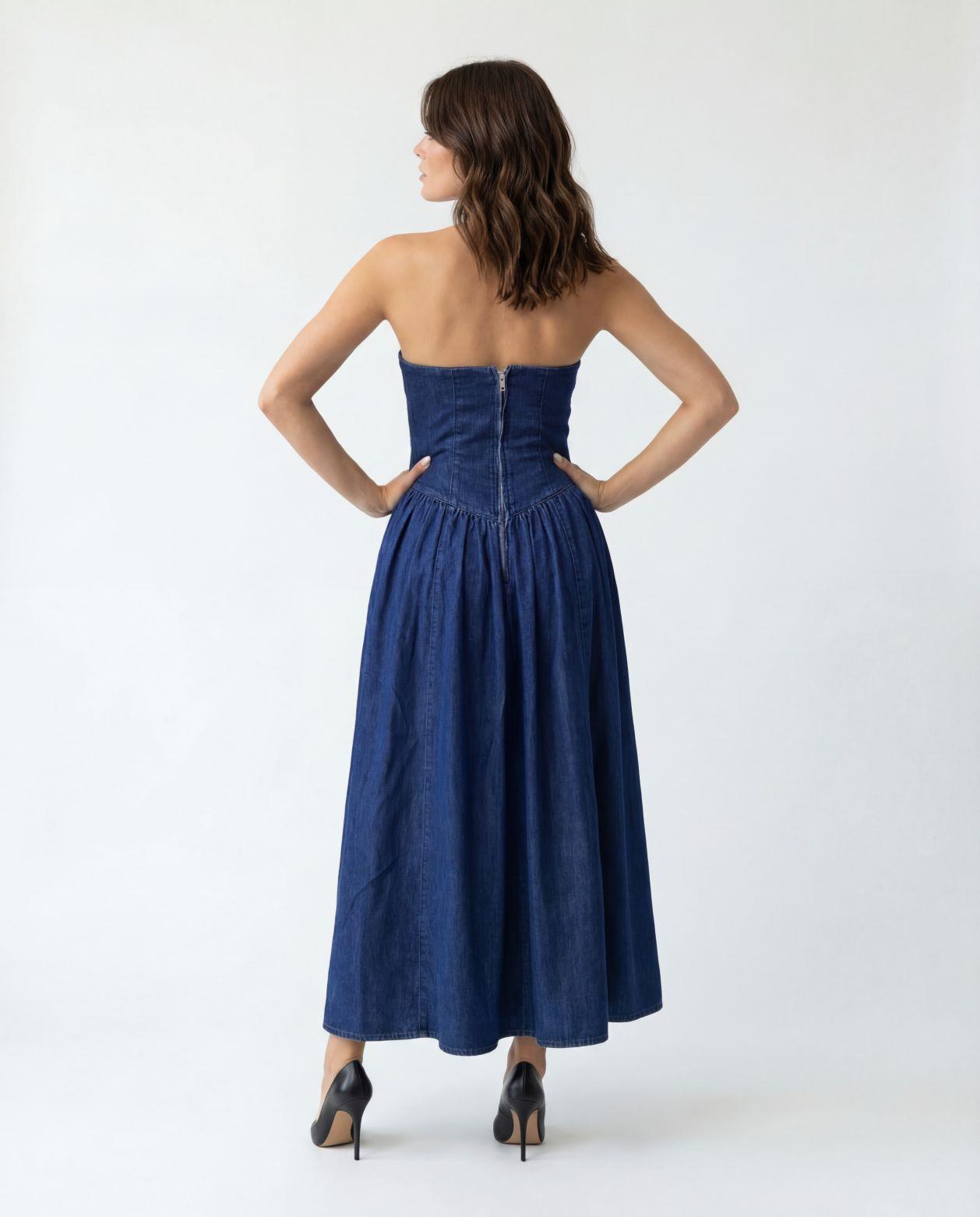 7455 KOT ELBİSE-BLUE