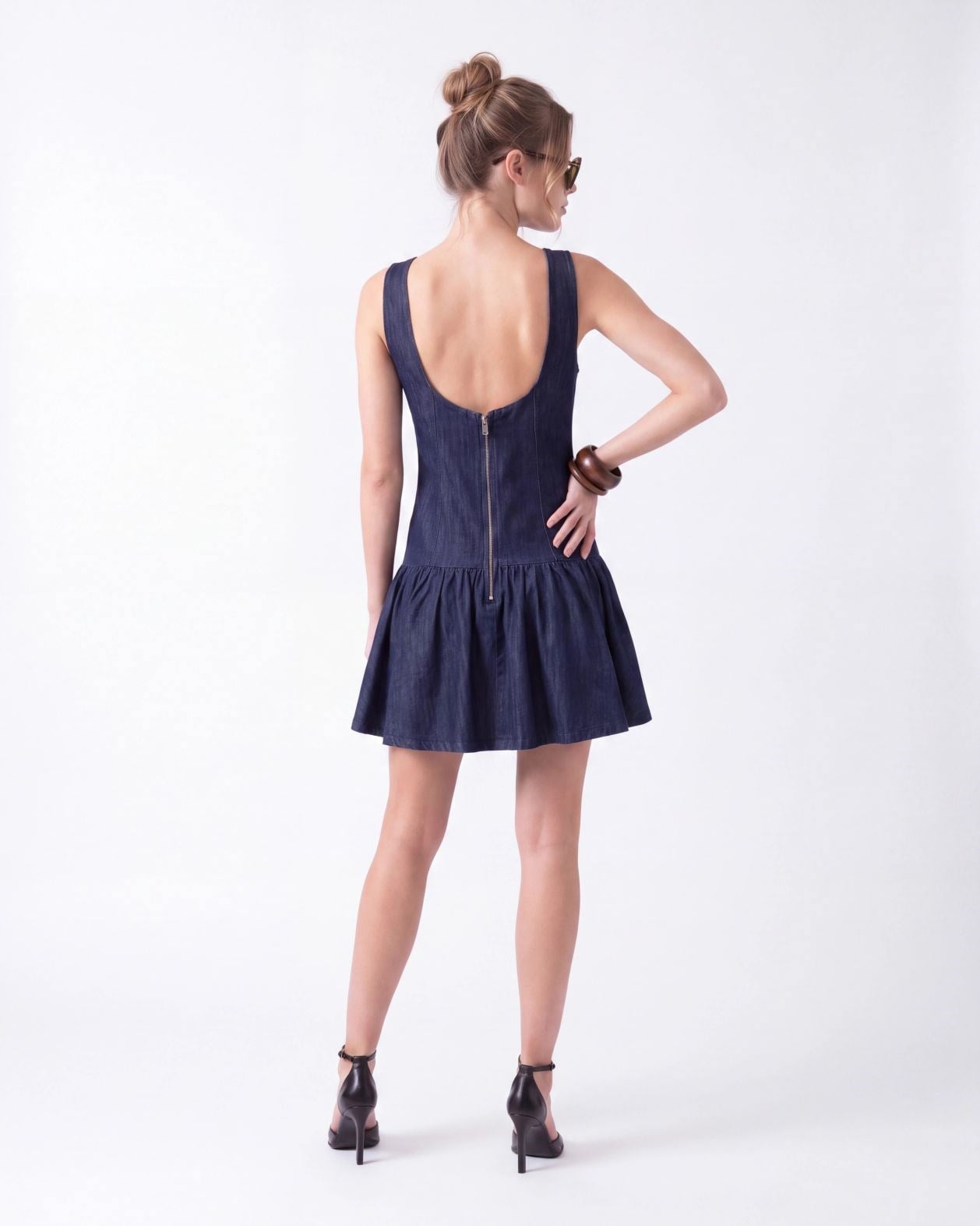 7460 KOT ELBİSE-MAVİ