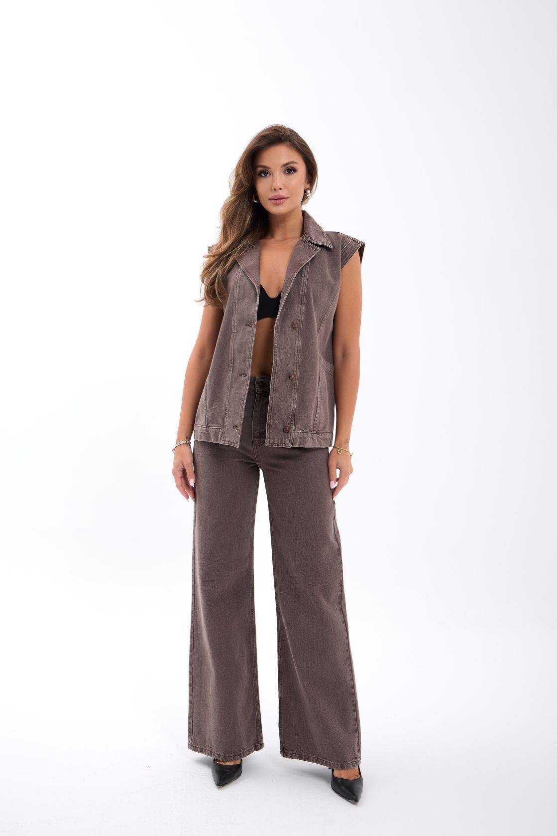 7491 KOT YELEK-KAHVE