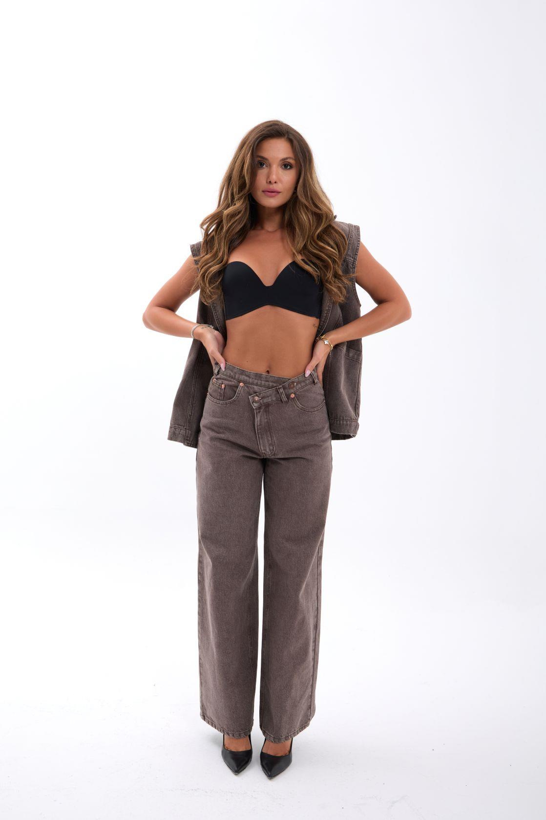 7493 KOT PANTOLON-KAHVE