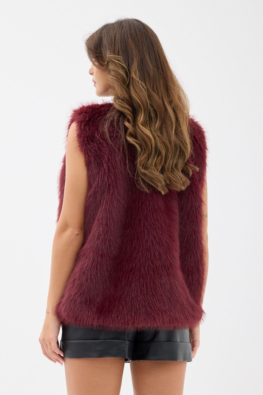 7522 KÜRK YELEK-BORDO