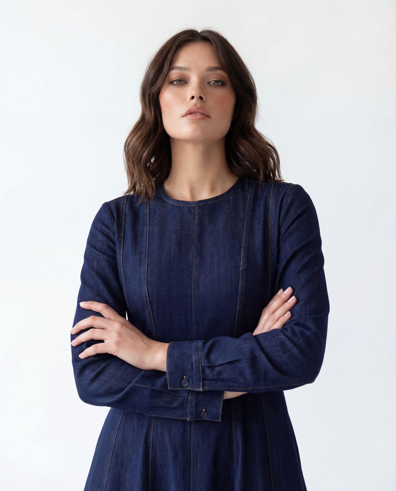 7551 KOT ELBİSE-DARK BLUE