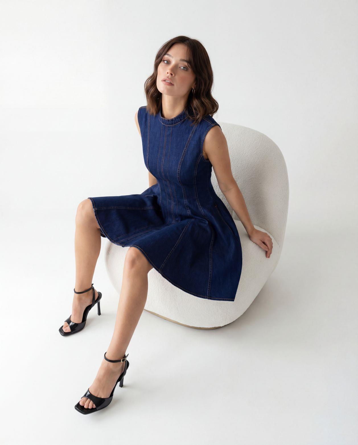 7552 KOT ELBİSE-BLUE