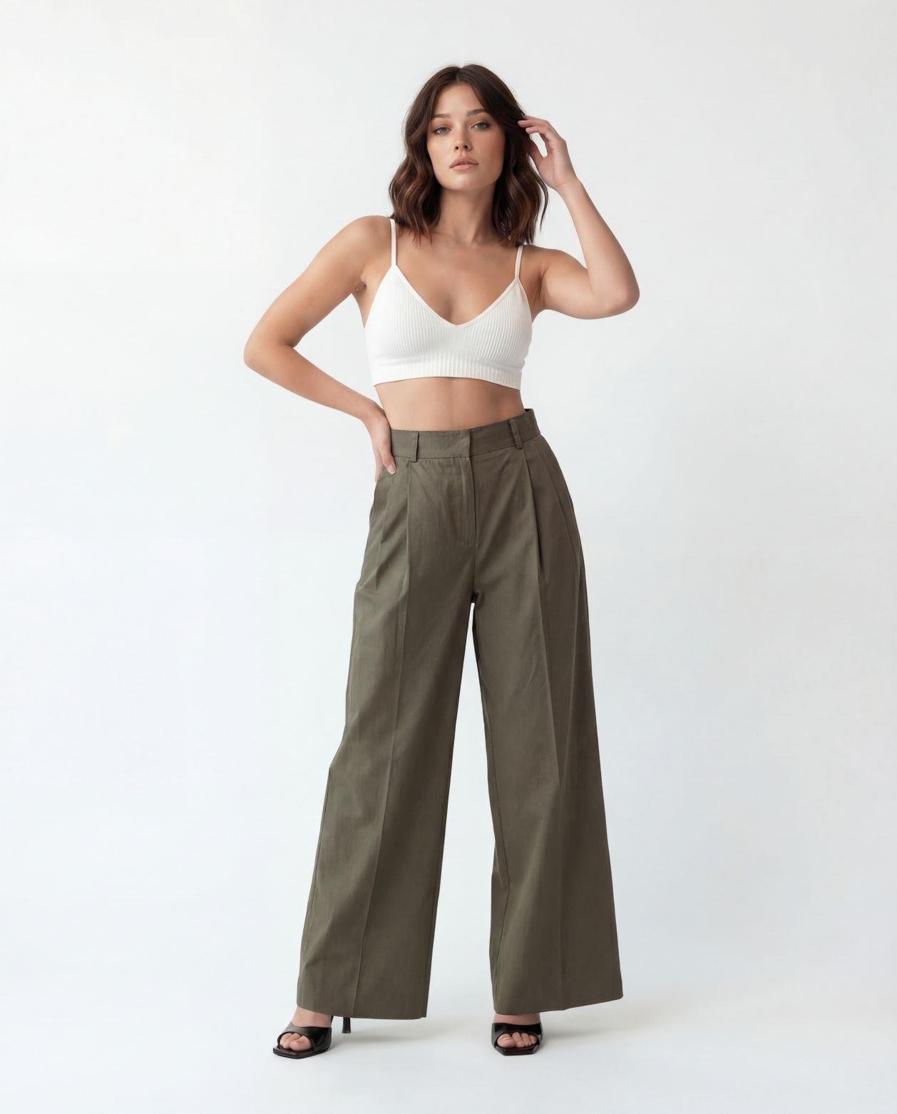 7555 PANTOLON-VİZON