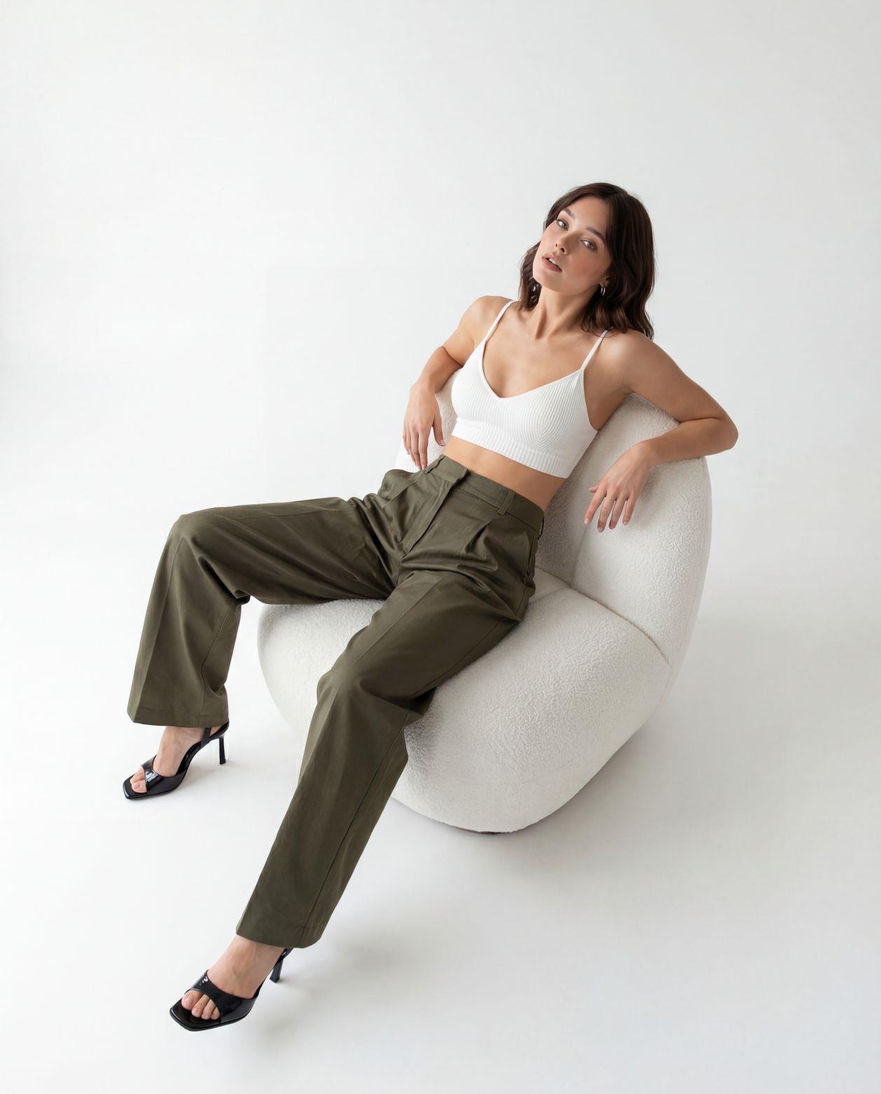 7555 PANTOLON-VİZON