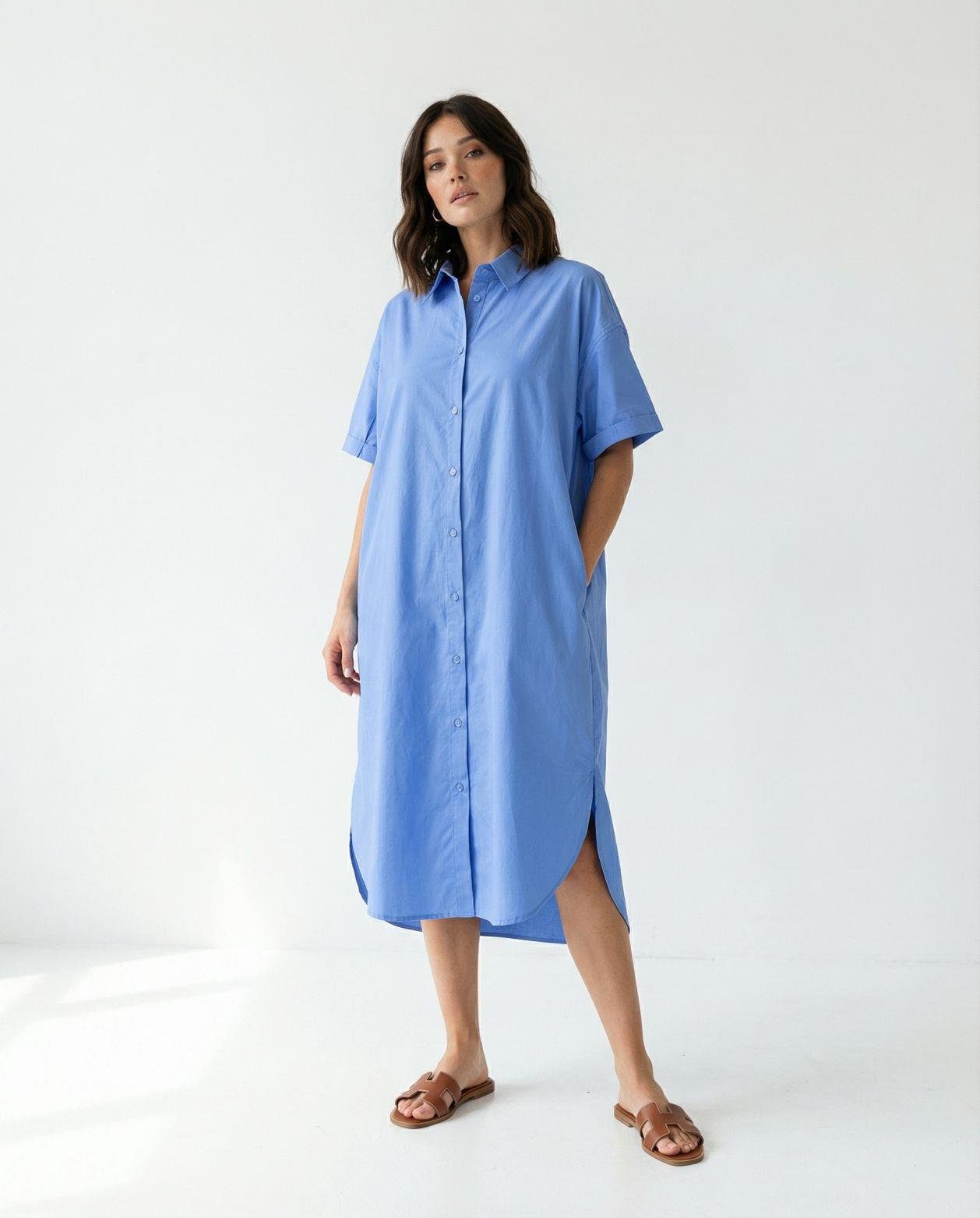 7557 ELBİSE-KOYU MAVİ