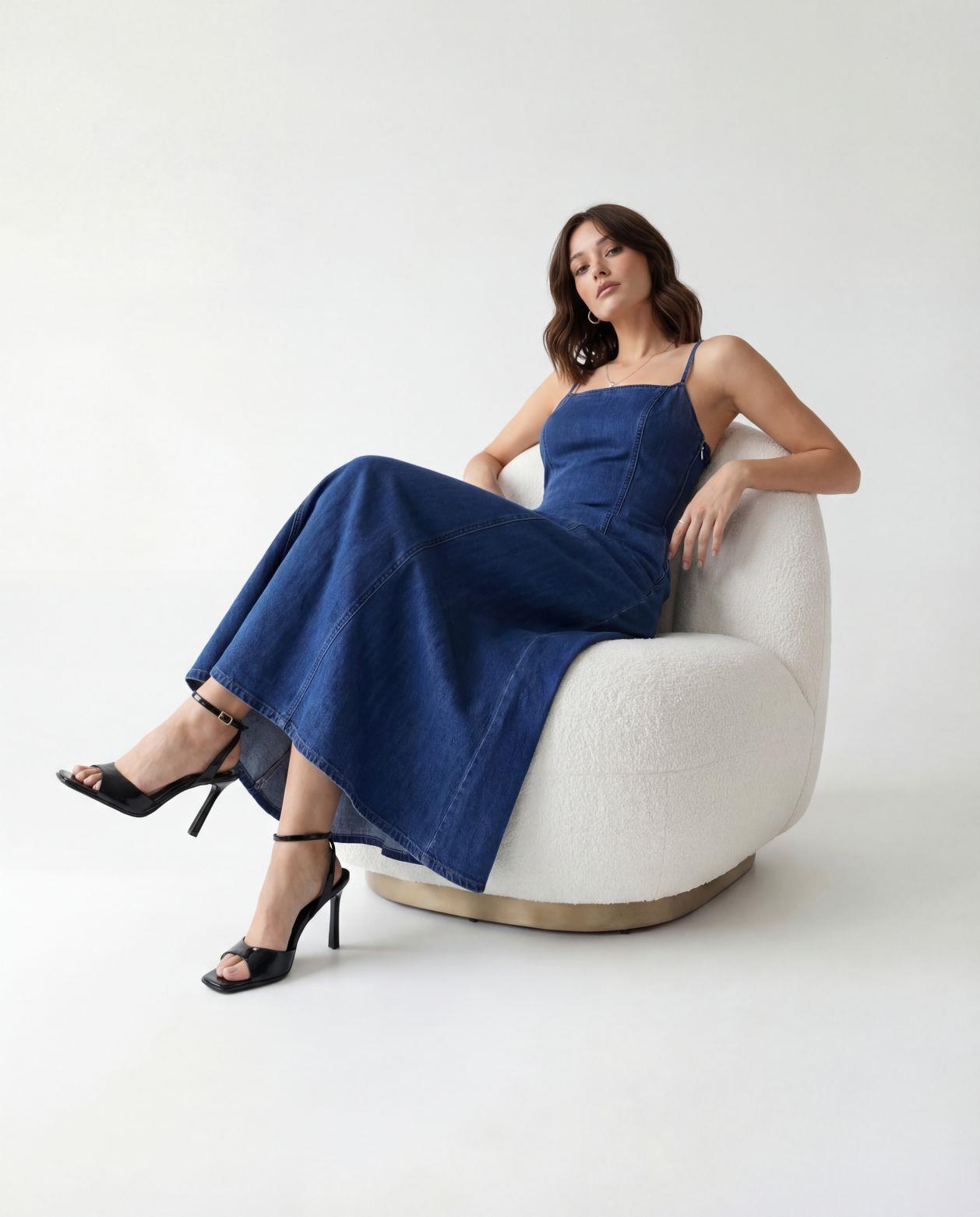 7566 KOT ELBİSE-BLUE