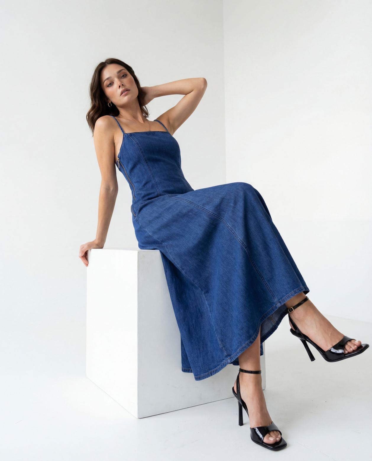 7566 KOT ELBİSE-BLUE