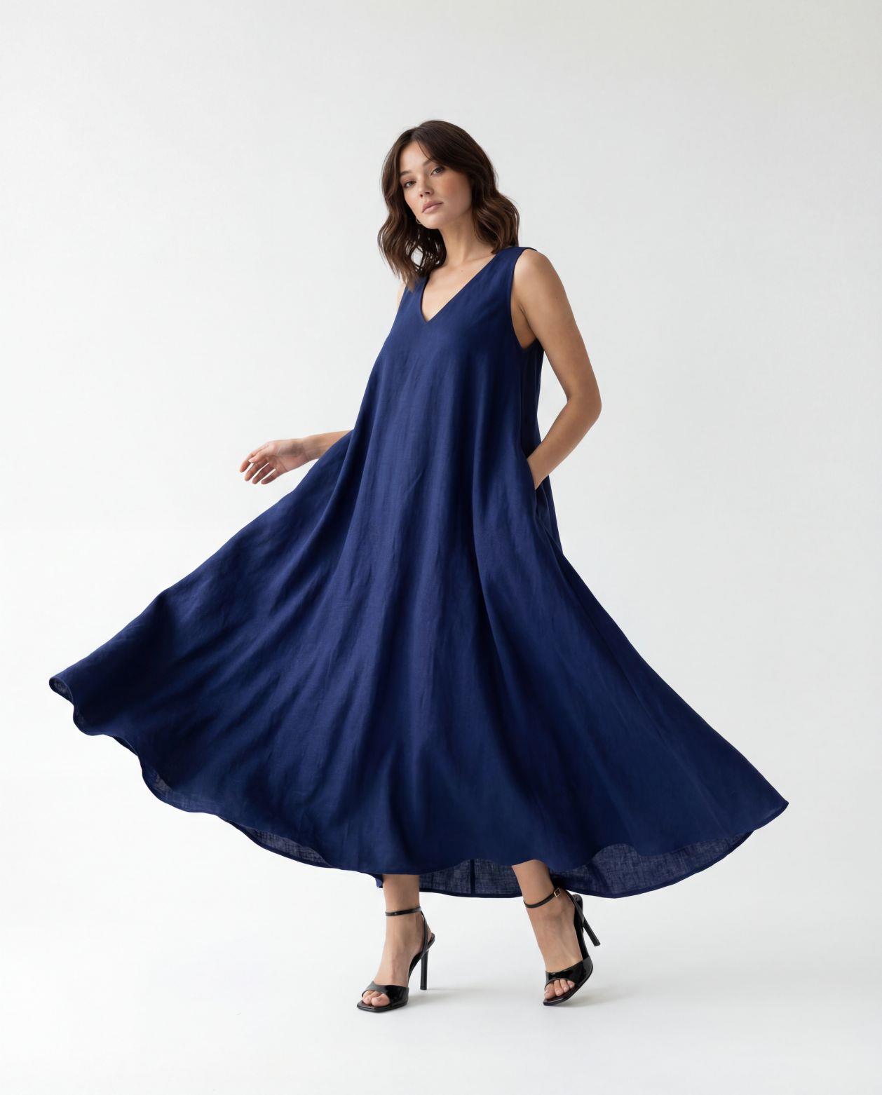 7594 ELBİSE-LACİVERT