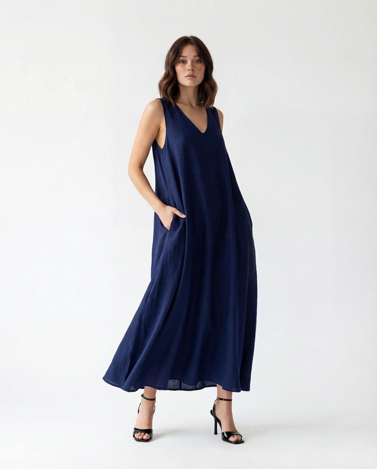 7594 ELBİSE-LACİVERT