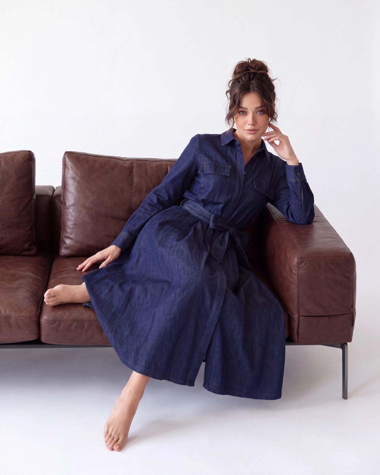 7597 KOT ELBİSE-DARK BLUE