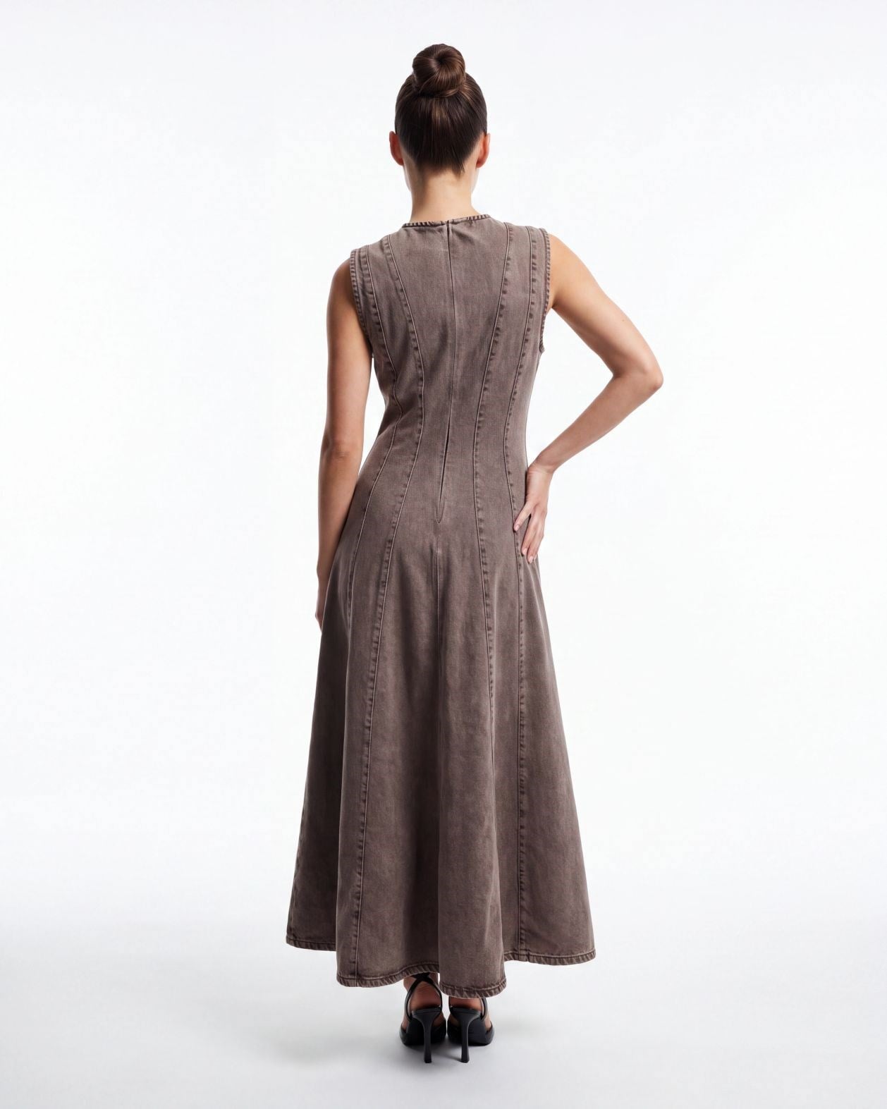 7602 KOT ELBİSE-BROWN