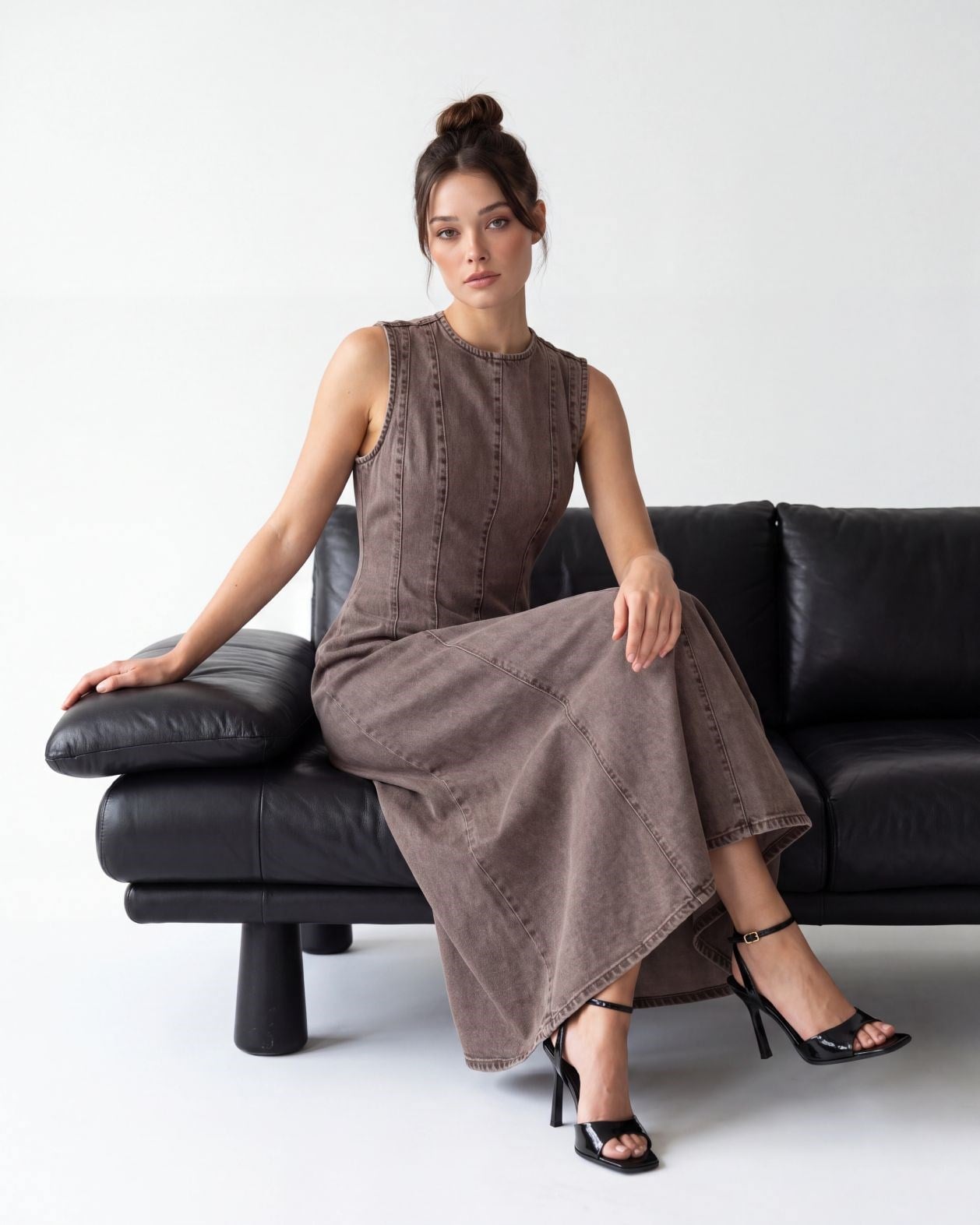 7602 KOT ELBİSE-BROWN