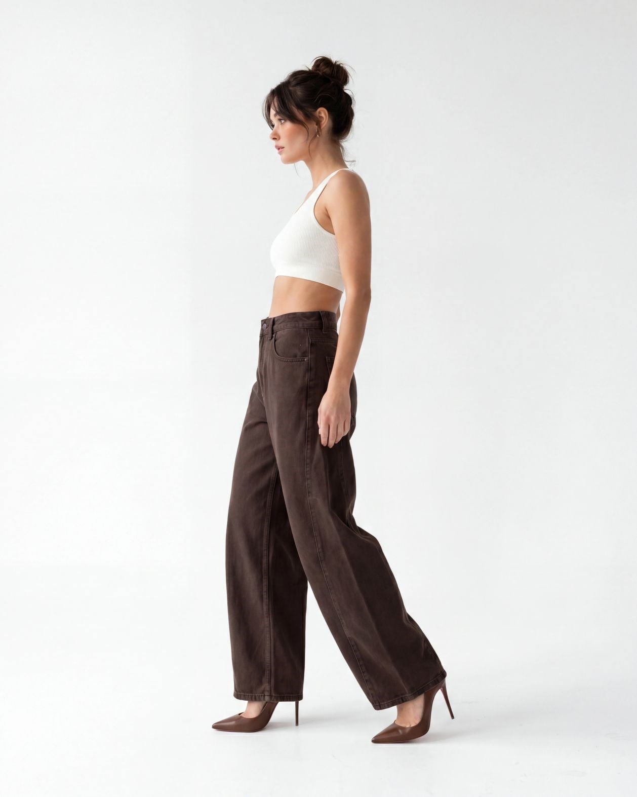7612 KOT PANTOLON-DARK BROWN