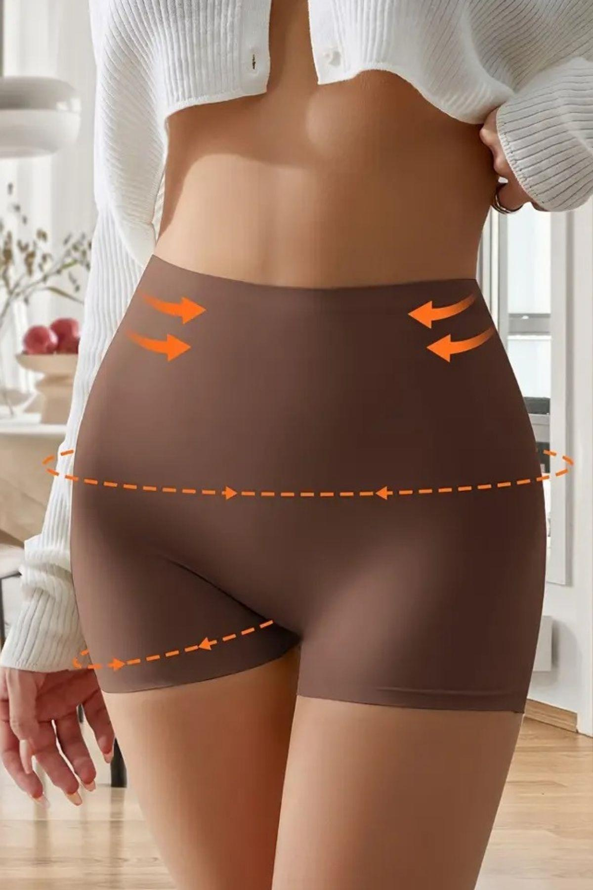 Carigna Model Toparlayıcı Ve Sıkılaştırıcı Lazer Kesim Iz Yapmaz Toparlayıcı Boxer Kahve Renk