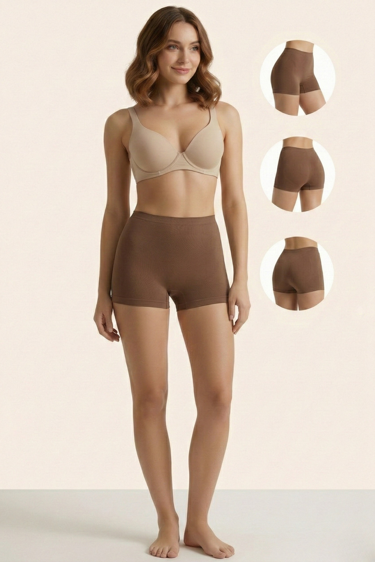 Carigna Model Toparlayıcı Ve Sıkılaştırıcı Lazer Kesim Iz Yapmaz Toparlayıcı Boxer Kahve Renk