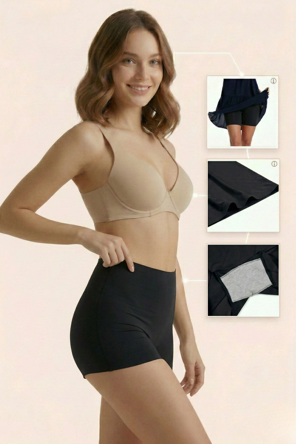 Carigna Model Toparlayıcı Ve Sıkılaştırıcı Lazer Kesim Iz Yapmaz Toparlayıcı Boxer Siyah Renk