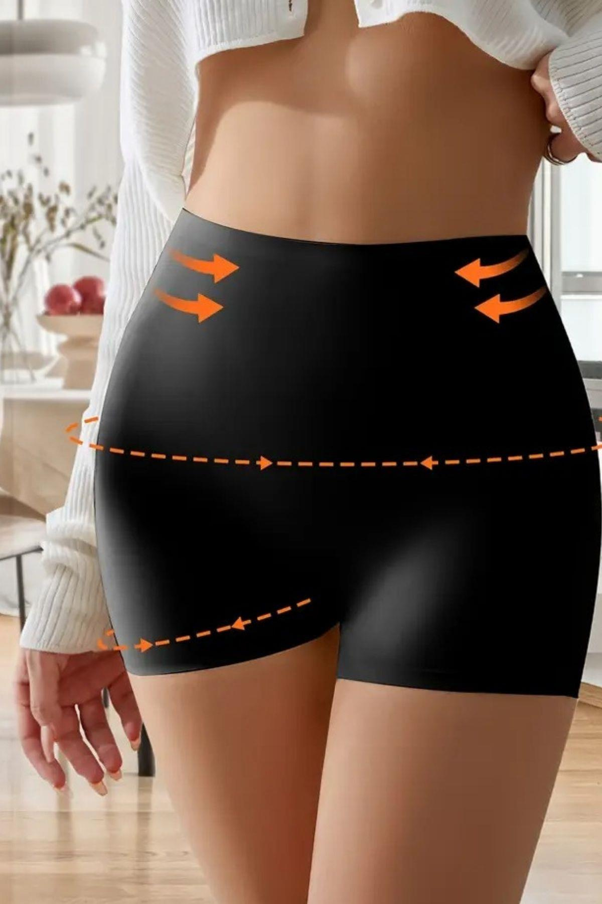 Carigna Model Toparlayıcı Ve Sıkılaştırıcı Lazer Kesim Iz Yapmaz Toparlayıcı Boxer Siyah Renk