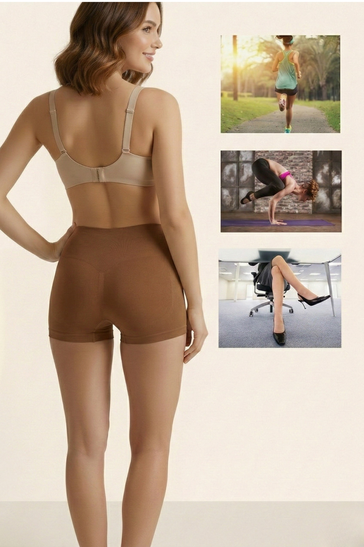 Carigna Model Toparlayıcı Ve Sıkılaştırıcı Lazer Kesim Iz Yapmaz Toparlayıcı Boxer Kahve Renk