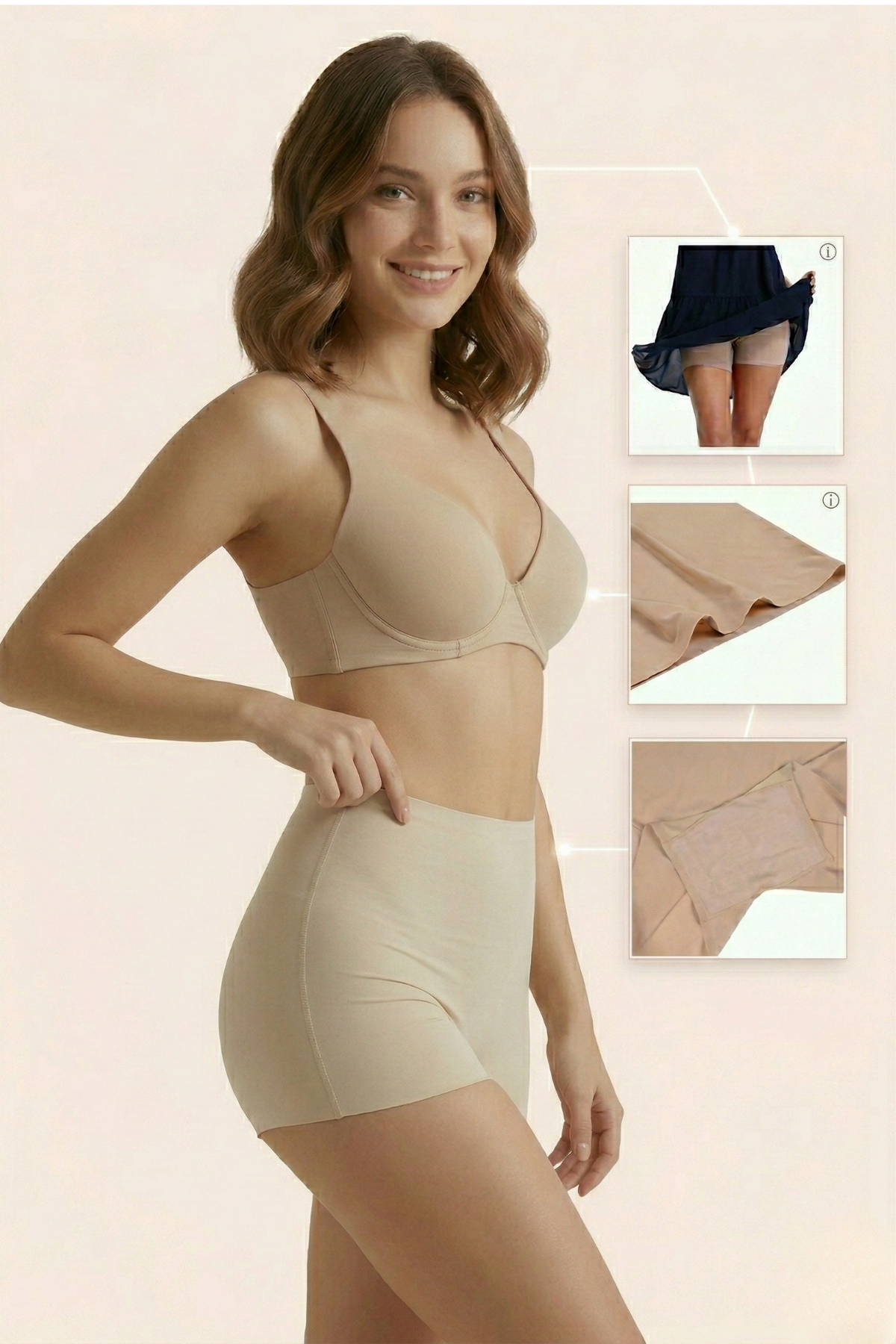 Carigna Model Toparlayıcı Ve Sıkılaştırıcı Lazer Kesim Iz Yapmaz Toparlayıcı Boxer Ten Renk