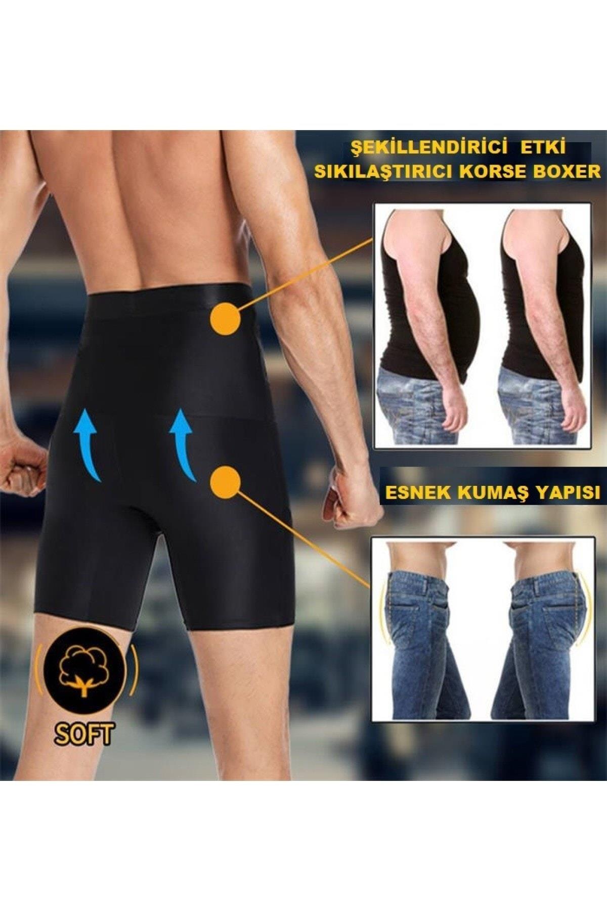 Danni Model Bel Ve Göbek Boxer Korse Siyah Renk