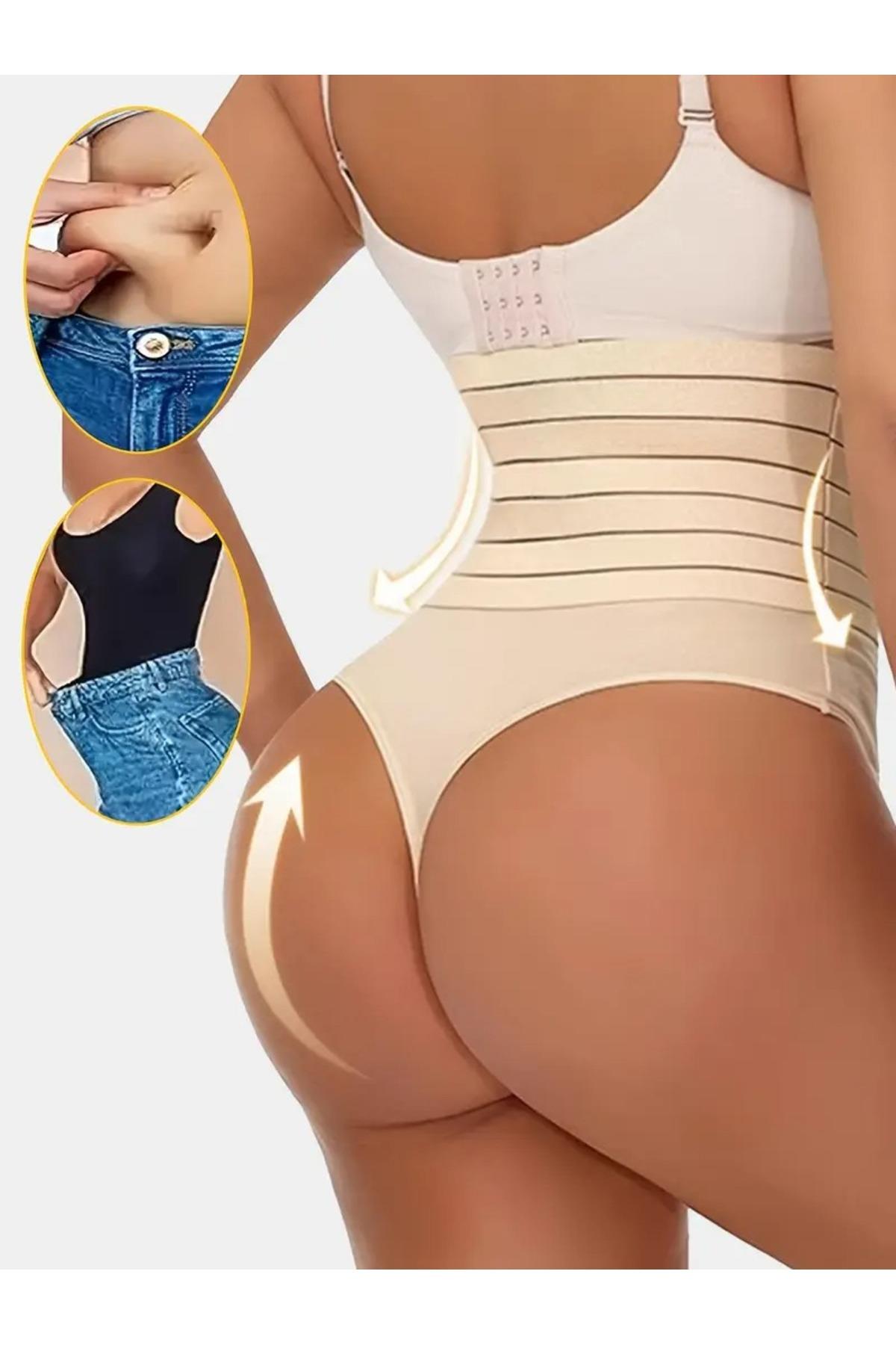 Flerna Model Karın Toparlayıcı Beli Lastikli Toparlayan Külot Ten Renk