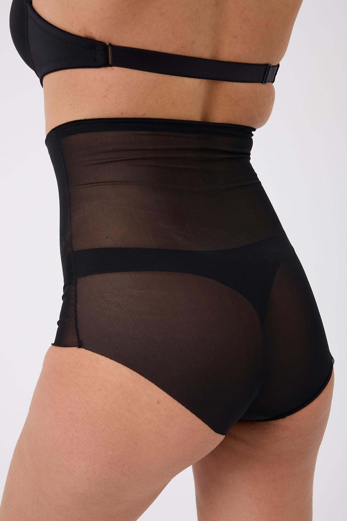 Formia Model Yüksek Bel Transpran Model Sıkılaştırıcı Ve Toparlayıcı Etkili Slip Korse Siyah Renk