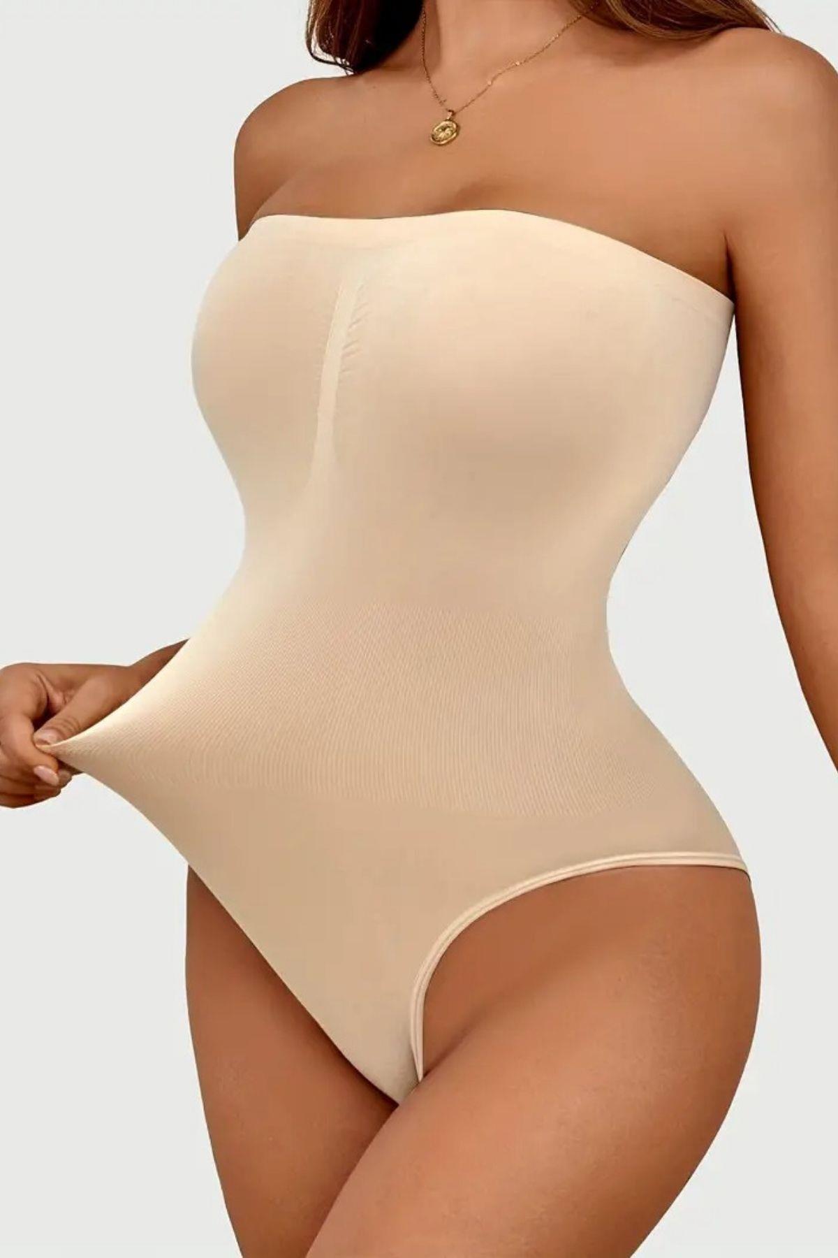Fossini Model Sıkılaştırıcı Ve Etkili Alttan Çıtçıtlı Askısız Body Ten Renk
