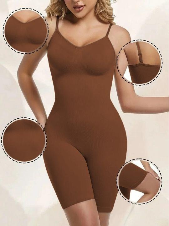 Larix Model Extra Toparlayıcı Extra Sıkılaştırıcı Tam Boy Tulum Korse Kahve Renk