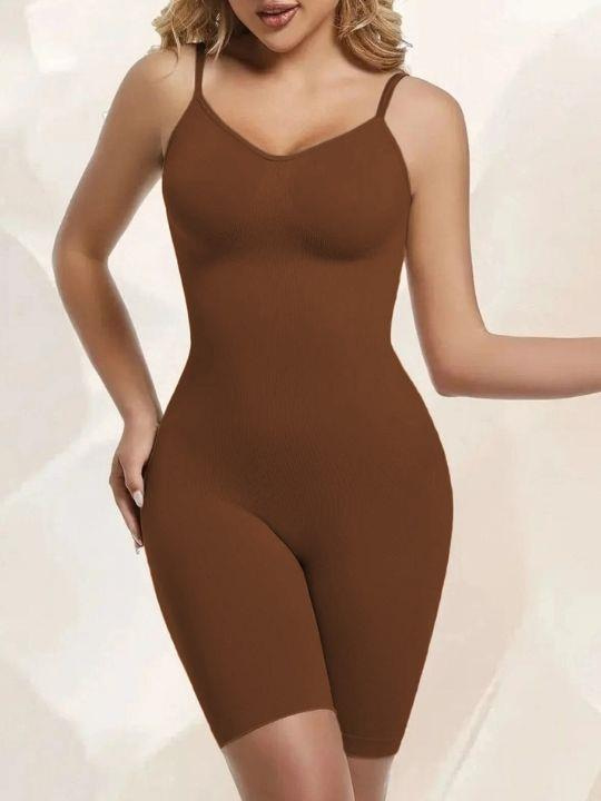 Larix Model Extra Toparlayıcı Extra Sıkılaştırıcı Tam Boy Tulum Korse Kahve Renk