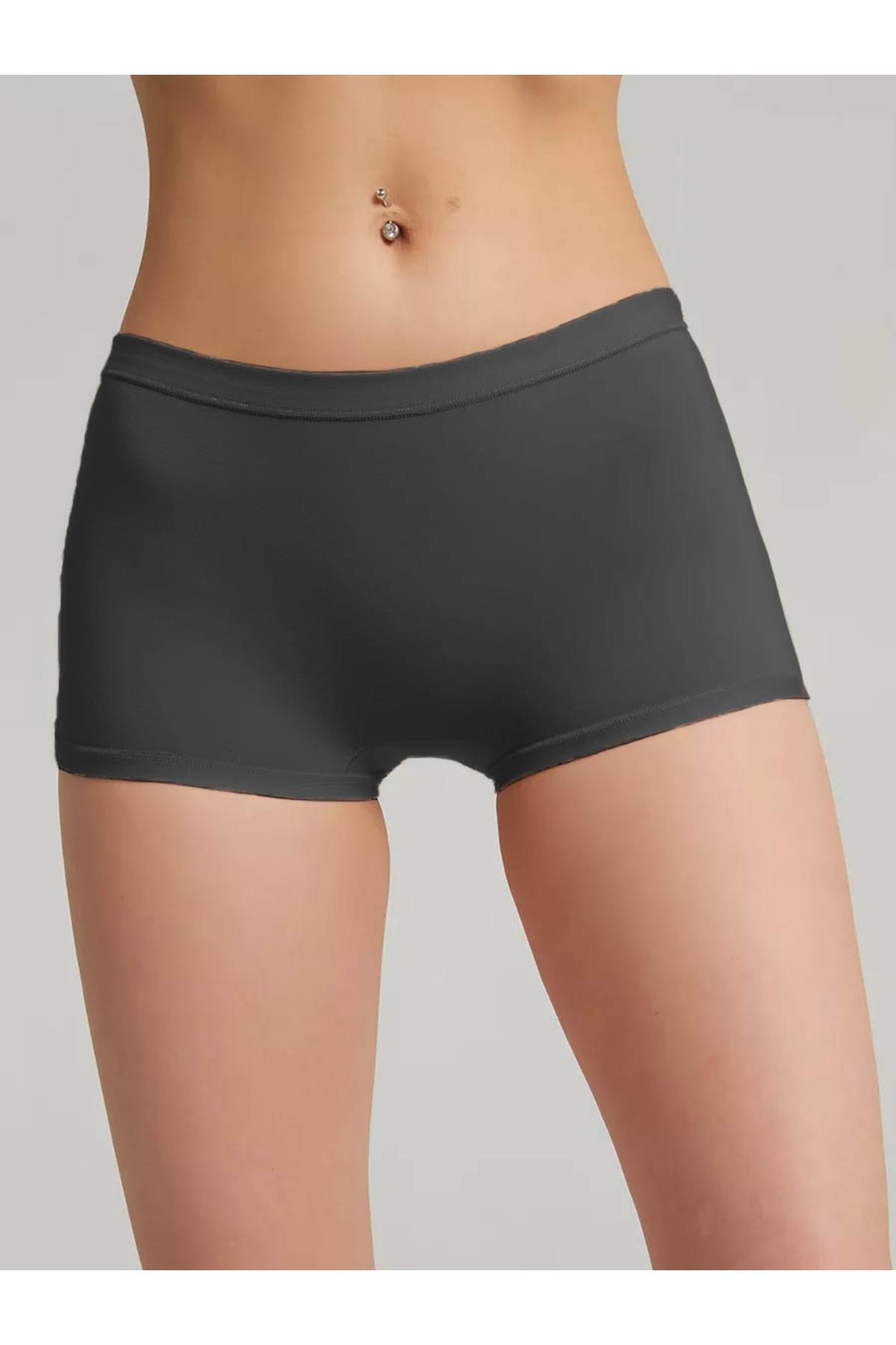 Moncorno Model Cool & Comfort Toparlayıcı İz Yapmayan Seamless Örme Boxer Koyu Gri Renk