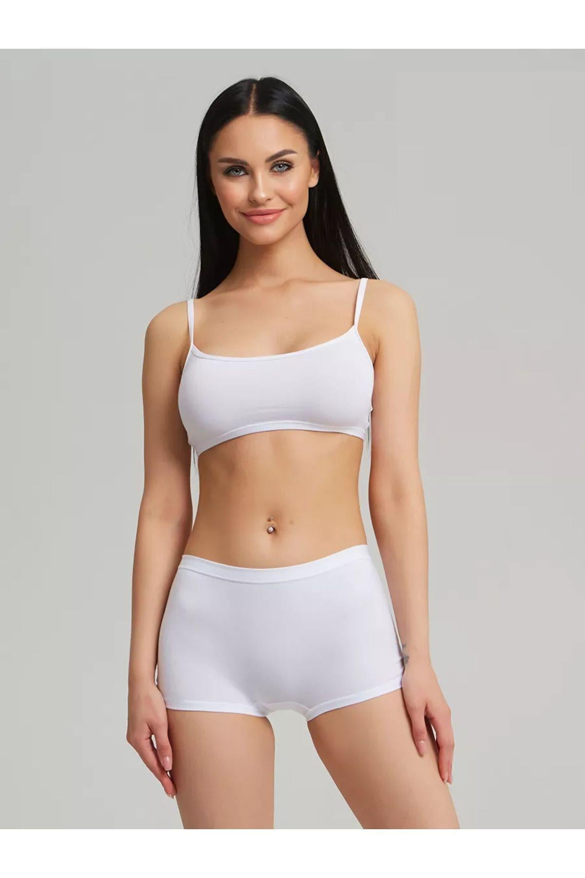Moncorno Model Cool & Comfort Toparlayıcı İz Yapmayan Seamless Örme Boxer Beyaz Renk