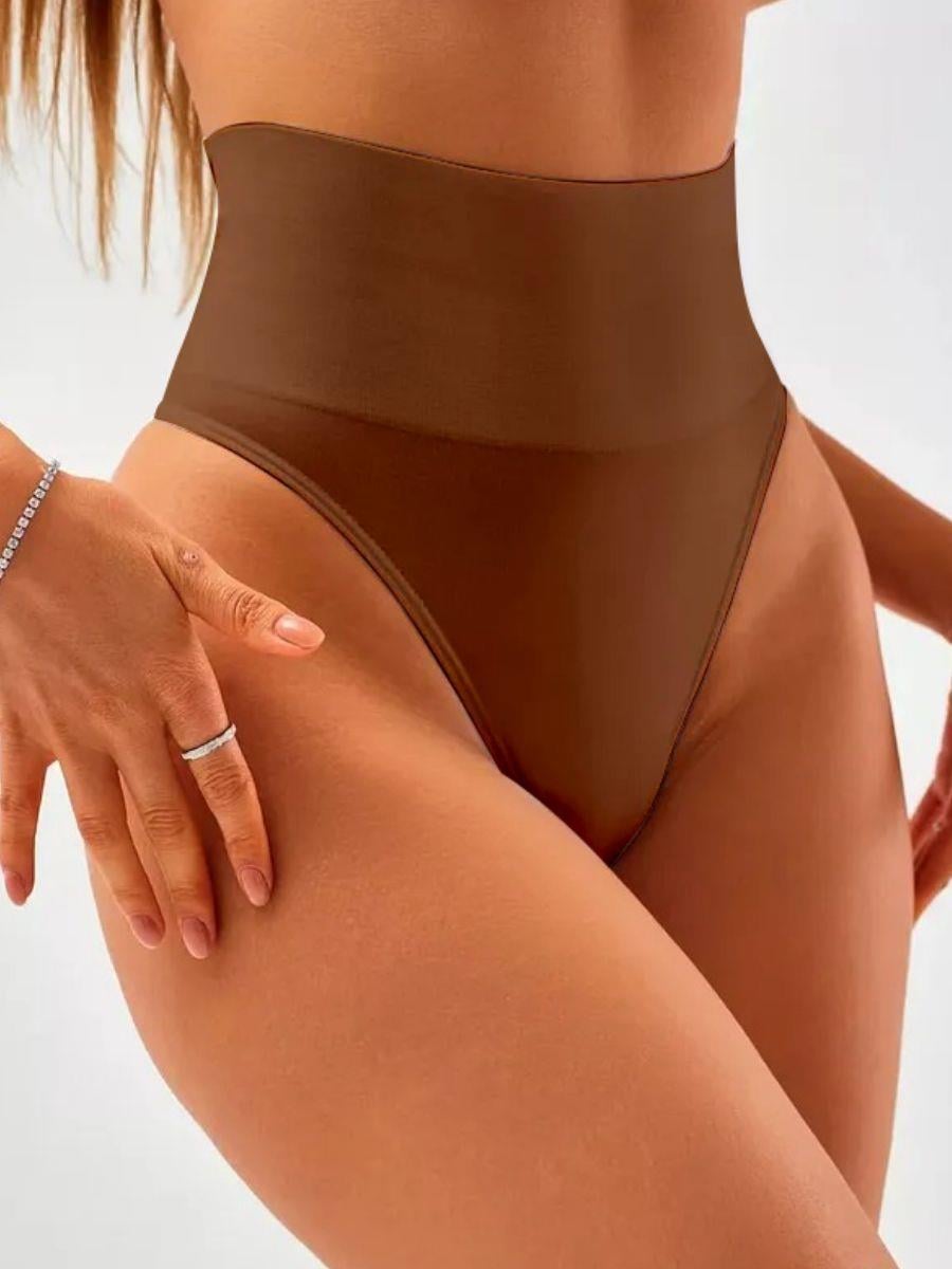 Montela model Yüksek Bel String Külot Göbek Toparlayan Model Kahve Renk
