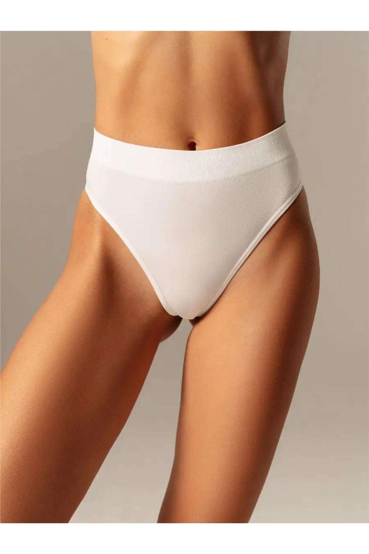 Navelli Model Seamless Beli Lastikli Rahat Tanga Külot Beyaz Renk