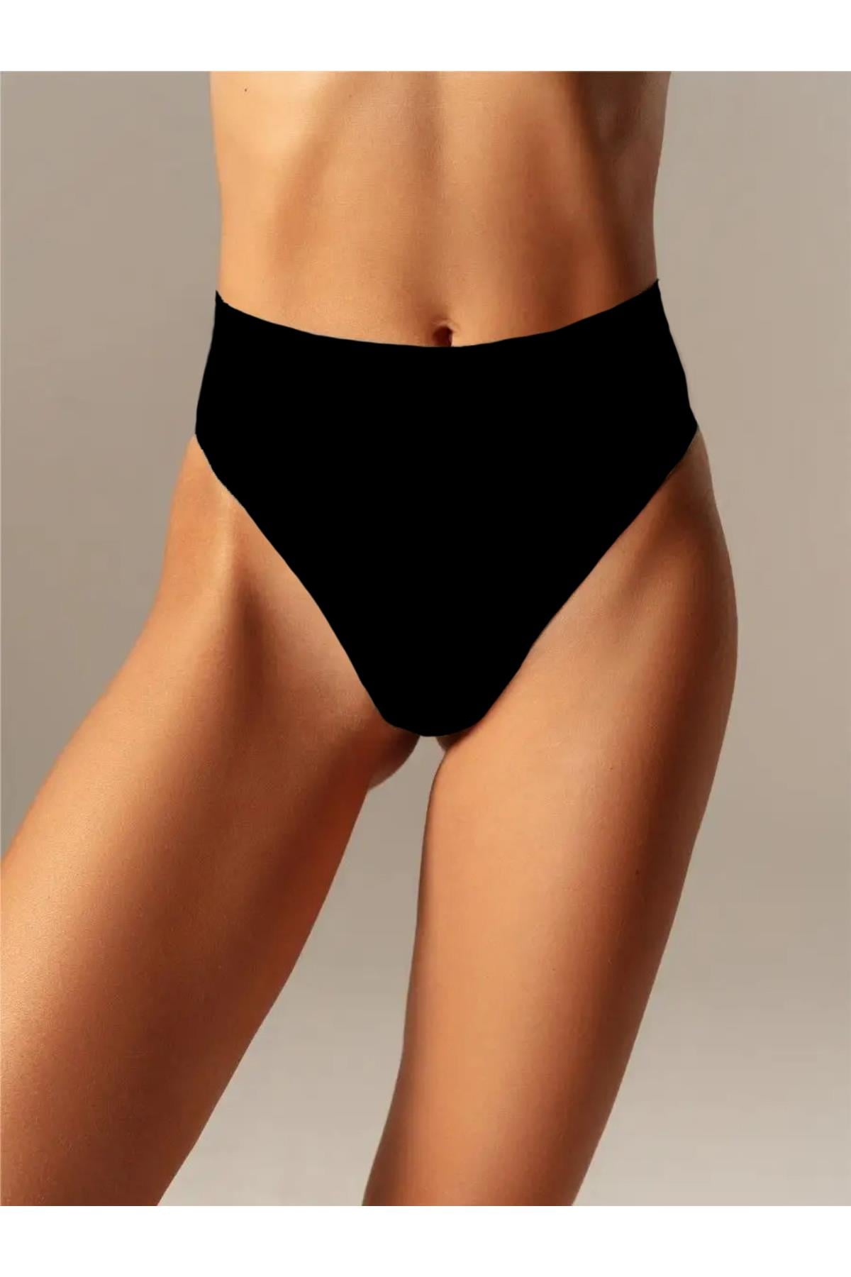 Navelli Model Seamless Beli Lastikli Rahat Tanga Külot Siyah Renk