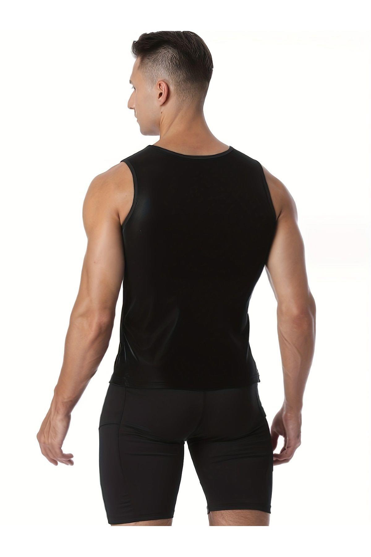 Nodiko Model Unisex Termal Sauna Atlet Yağ Yakımınıza Zayıflamanıza Yardımcı Korse Siyah Renk